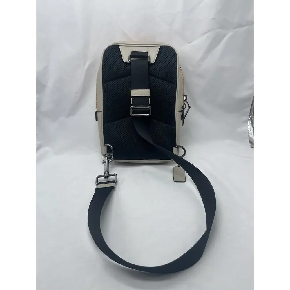 Coach Track Pack In Colorblock‎ Signature Canvas C8126